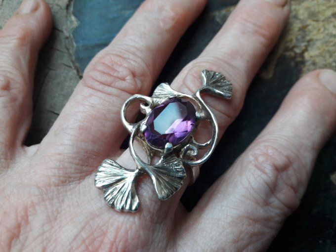 Bague Art Nouveau "améthyste"