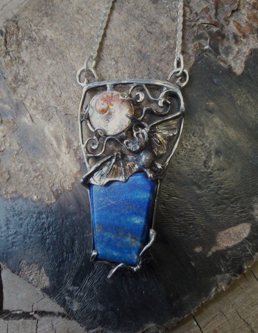 Pendentif Chauve-souris lapis lazuli
