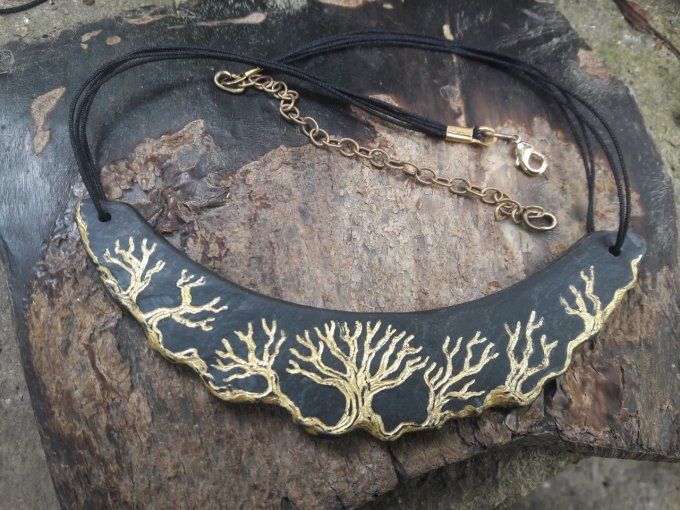 Collier Ardoise Forêt