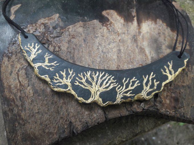 Collier Ardoise Forêt