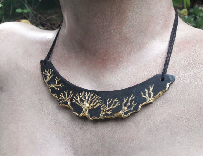 Collier Ardoise Forêt