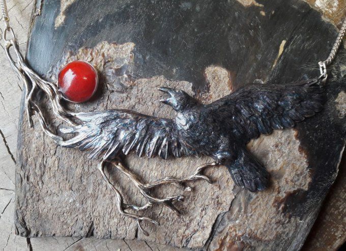 Collier Corbeau d'Odin