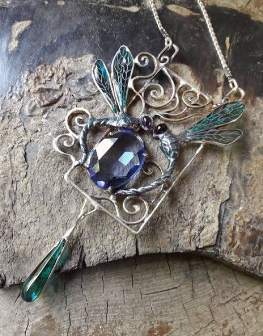 Pendentif libellules Art Nouveau