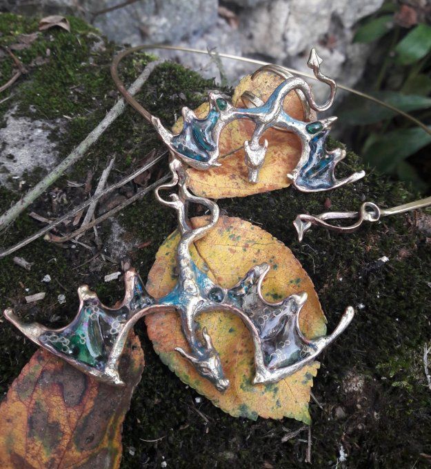 bague dragon bleu