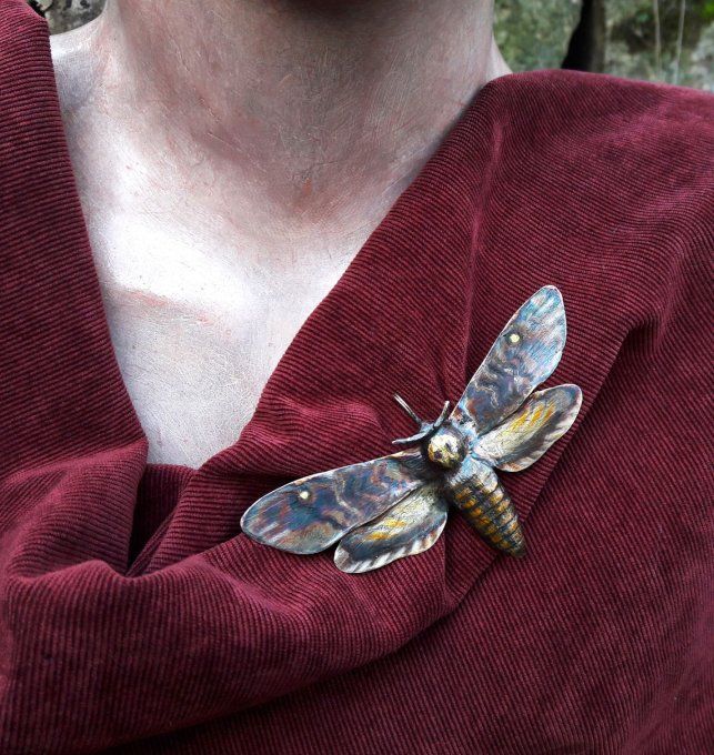 Broche Sphinx Tête de Mort